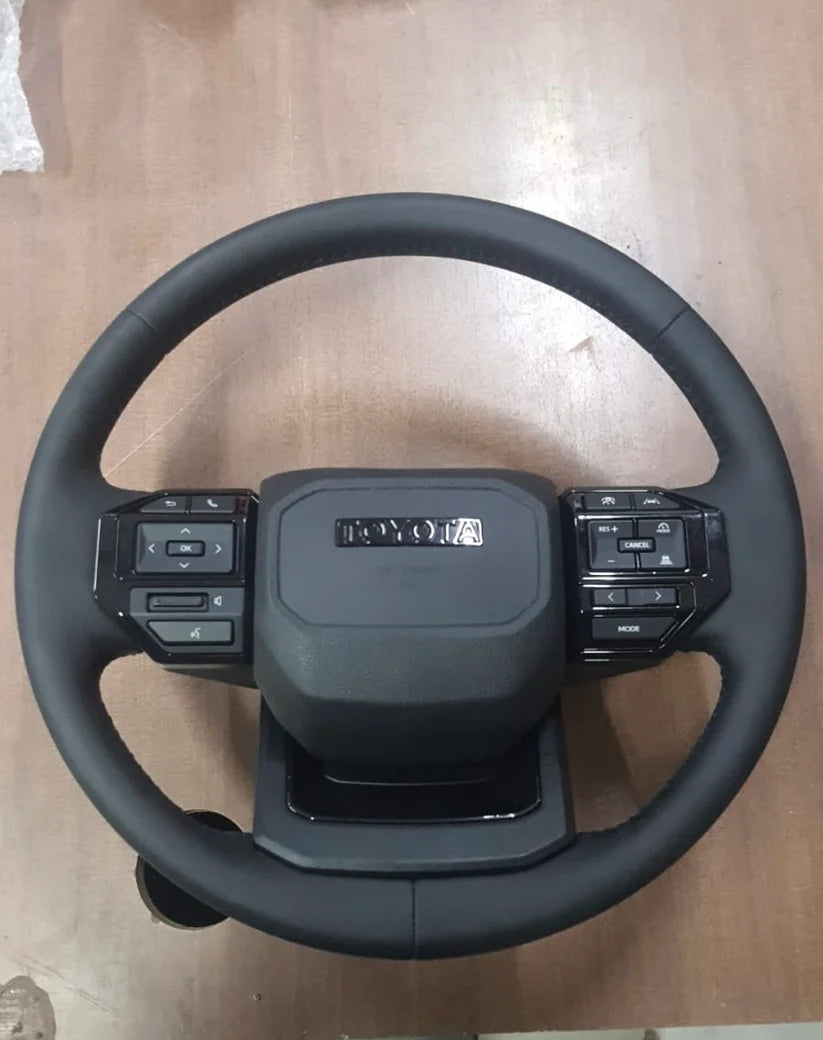 Toyota Land Cruiser LC-250 Piano Steering Wheel | Premium Gloss Black Finish Automatic