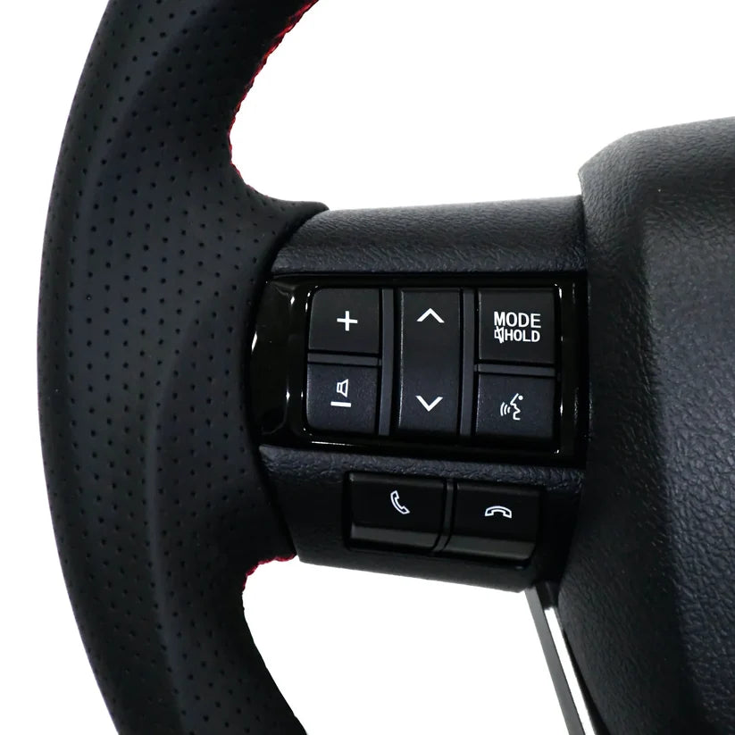 TOYOTA GR ORIGINAL CARBON FIBER STEERING WHEEL | PERFORATED LEATHER | RED -LINE COLOR