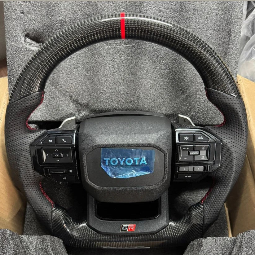 Toyota Land Cruiser Prado LC-250 Steering Wheel | Carbon Fiber Finish
