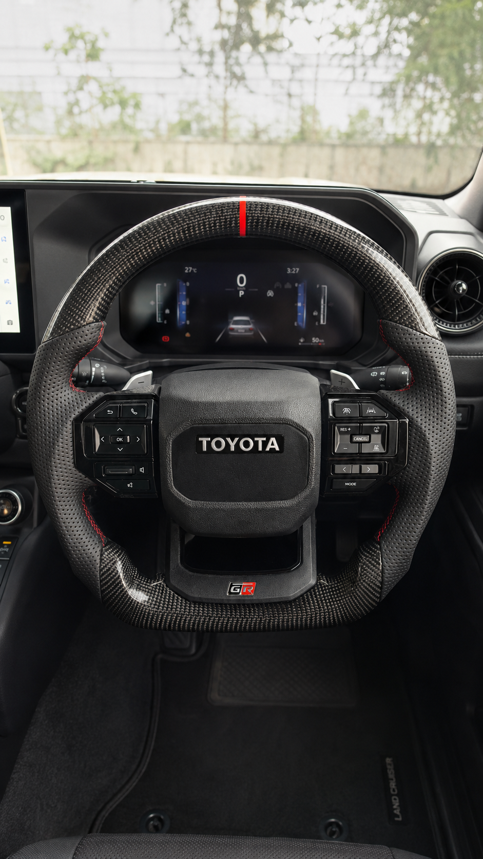 Toyota Land Cruiser Prado LC-250 Steering Wheel | Carbon Fiber Finish