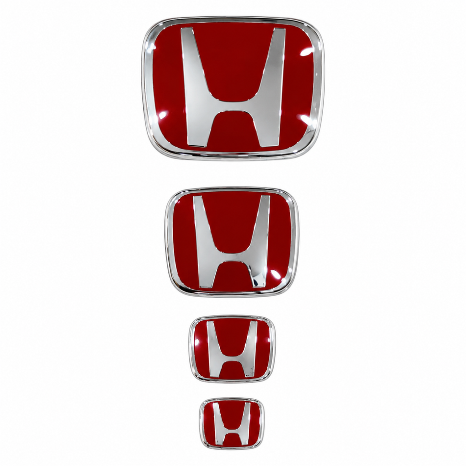 Honda Type-R Logo Emblems (Set of 3) | Front,Rear & Steering