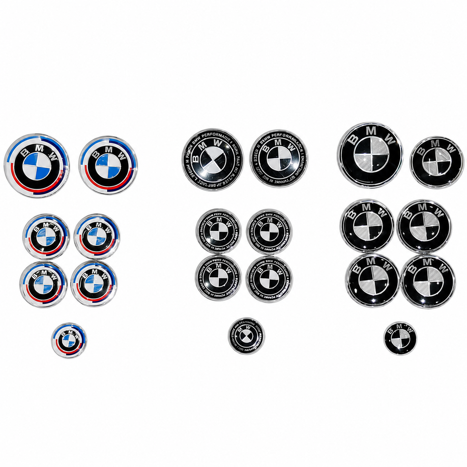 BMW Complete Emblem Kit Set of 7 | Exterior & Interior