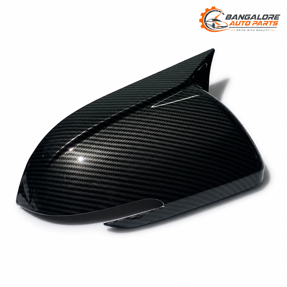 Kia Seltos Batman Style Mirror Covers | Premium ABS Gloss Black (Fits 2019+ Models)