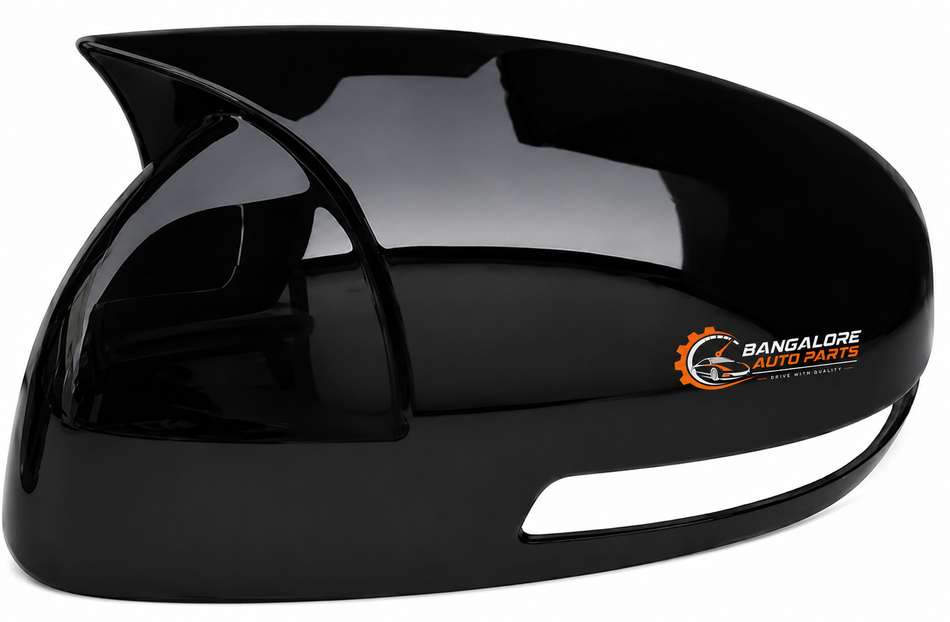 Suzuki Brezza Batman Style Mirror Covers | Glossy Black Finish Fits 2022+ Models