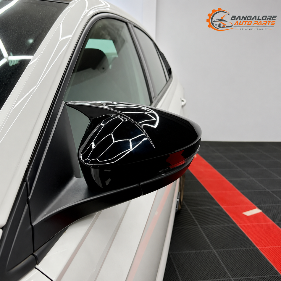 VW Virtus & Skoda Slavia Batman-Style Mirror Covers | Also Compatible with Taigun & Kushaq