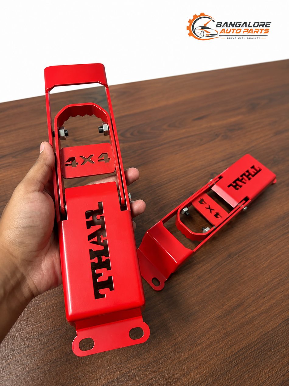 THAR Door Hinge Step with Folding Foot Pedal Compatible for Mahindra Thar Two Pieces