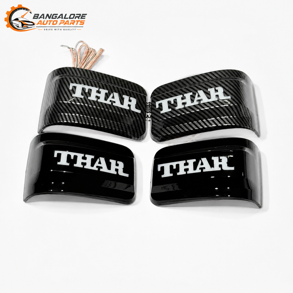 Mahindra Thar Mirror Covers with Integrated LED Lights | Enhance Exterior Look